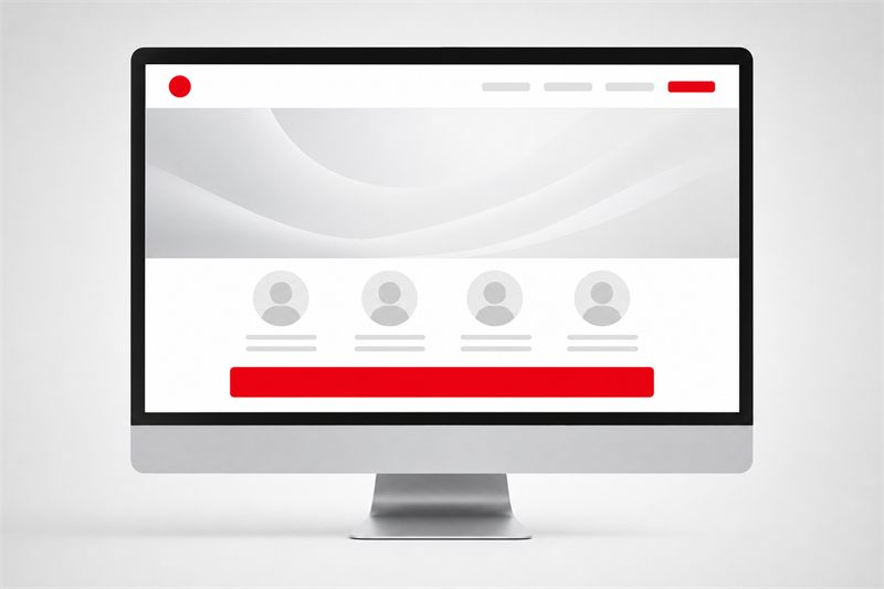 採用サイトを表示したデスクトップモニターのモックアップ